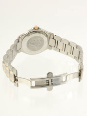Round Logo Face Watch Champagne Gold/Silver