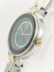 圆形Logo表盘腕表 银色/海军蓝