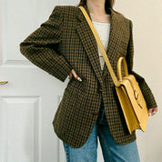Check Pattern Tailored Jacket Brown/Multi