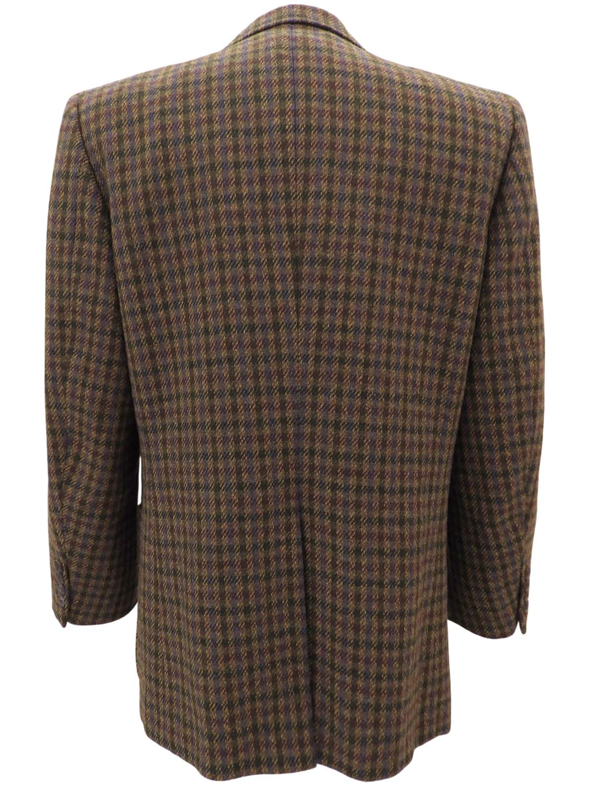 棕色/多色格纹修身夹克