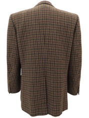 棕色/多色格纹修身夹克