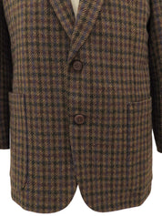 棕色/多色格纹修身夹克