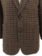 Check Pattern Tailored Jacket Brown/Multi