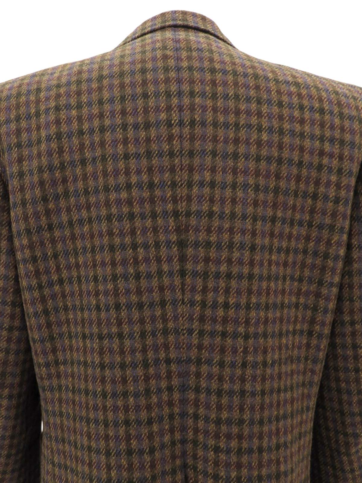 棕色/多色格纹修身夹克