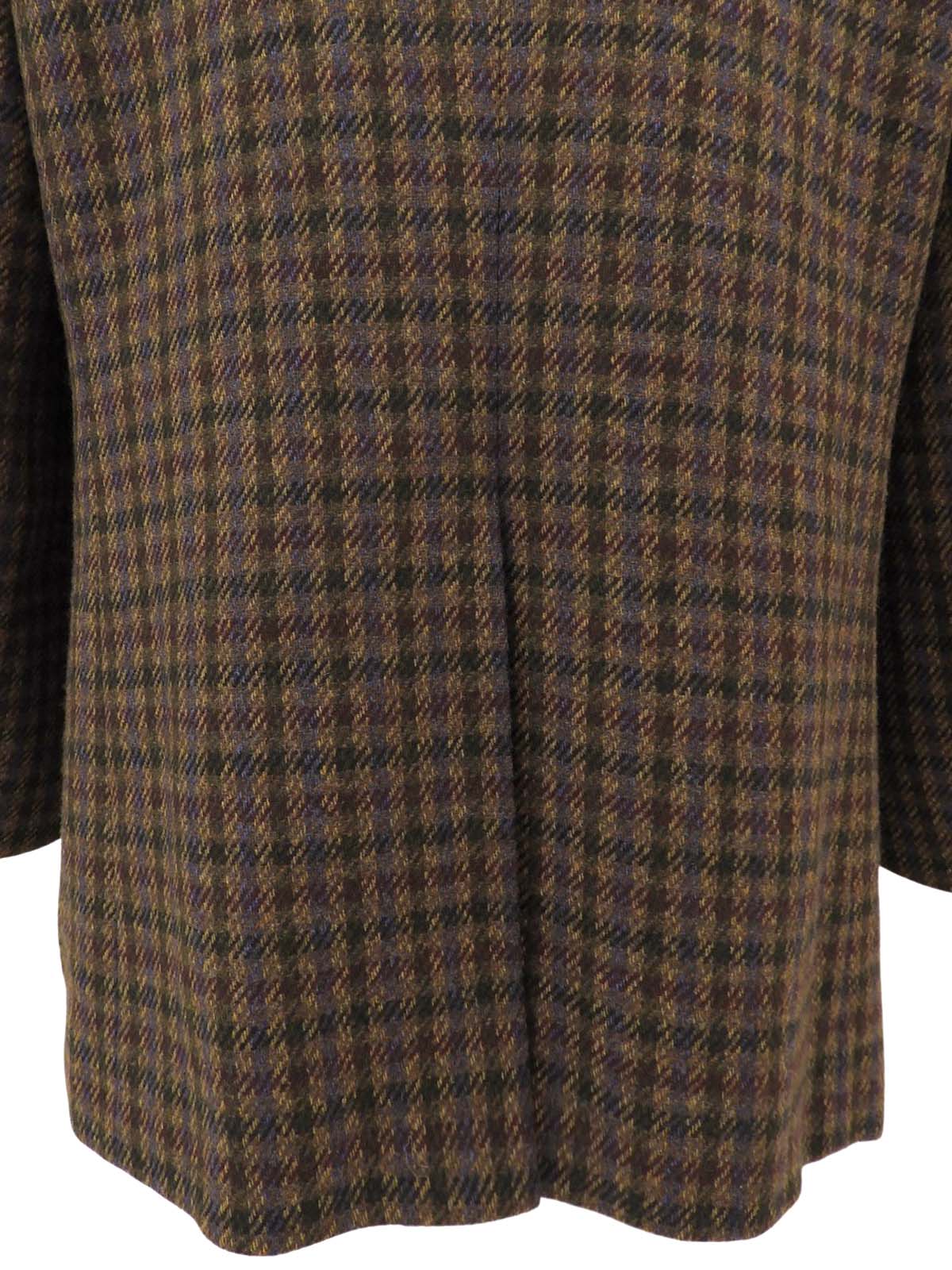 棕色/多色格纹修身夹克