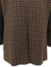 棕色/多色格纹修身夹克