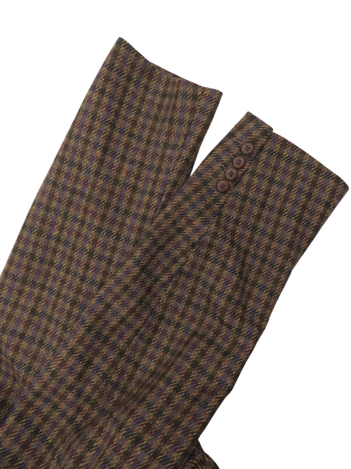 棕色/多色格纹修身夹克