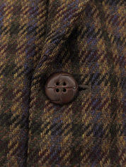 棕色/多色格纹修身夹克