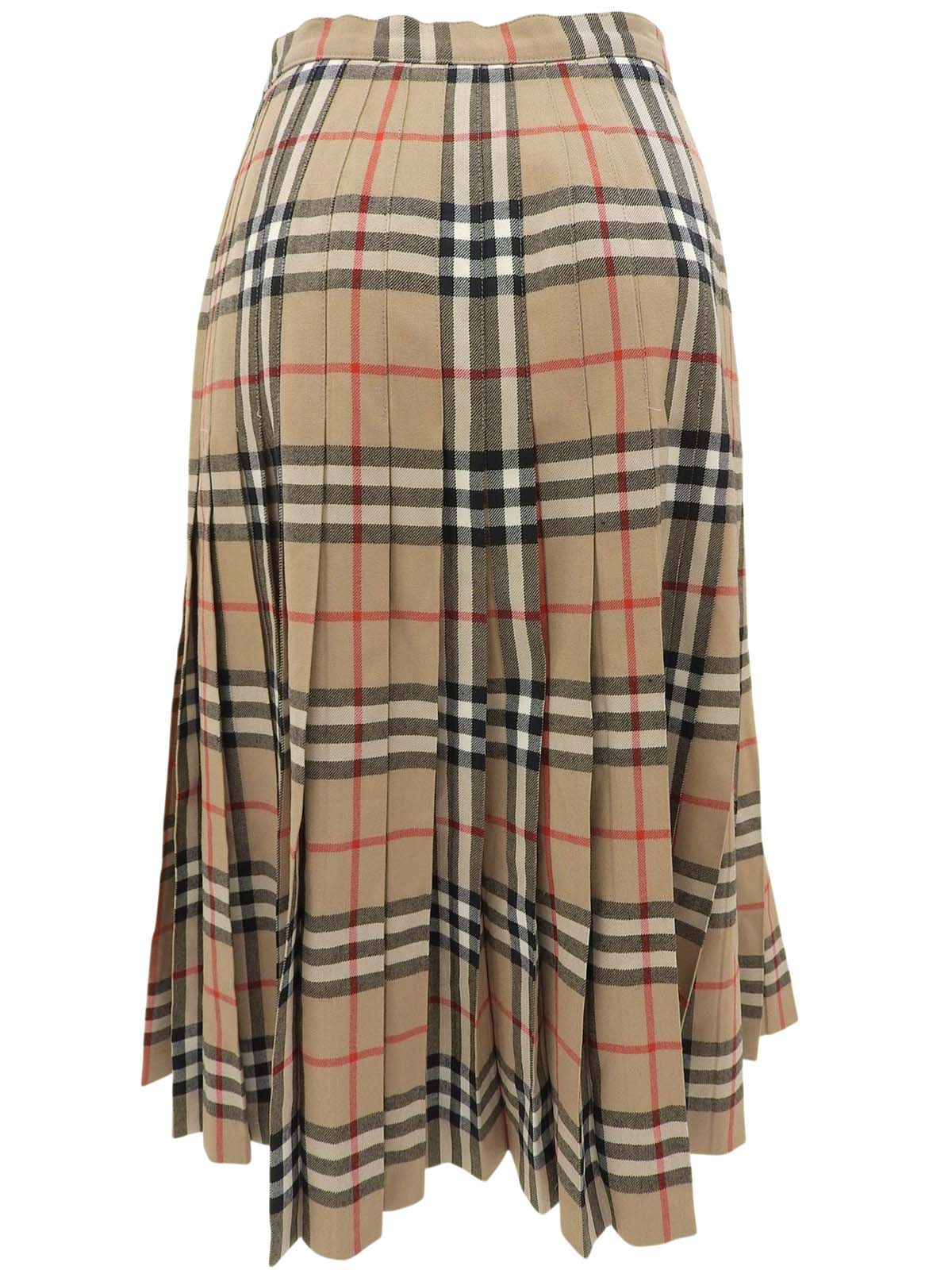 Nova格纹图案裹身裙，米色/多色