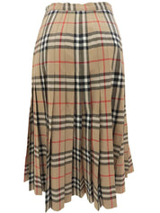 Nova格纹图案裹身裙，米色/多色