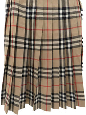 Nova格纹图案裹身裙，米色/多色