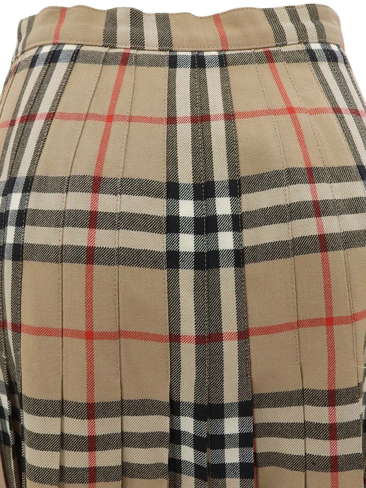 Nova格纹图案裹身裙，米色/多色