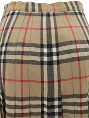 Nova格纹图案裹身裙，米色/多色