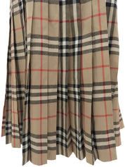 Nova格纹图案裹身裙，米色/多色