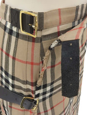 Nova格纹图案裹身裙，米色/多色