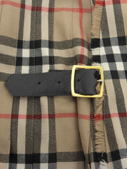 Nova格纹图案裹身裙，米色/多色