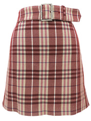 チェックパターンミニスカート #36 レッド