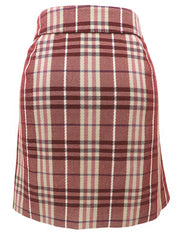 チェックパターンミニスカート #36 レッド
