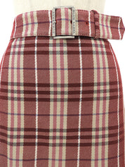 チェックパターンミニスカート #36 レッド