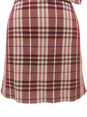 チェックパターンミニスカート #36 レッド
