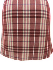 チェックパターンミニスカート #36 レッド
