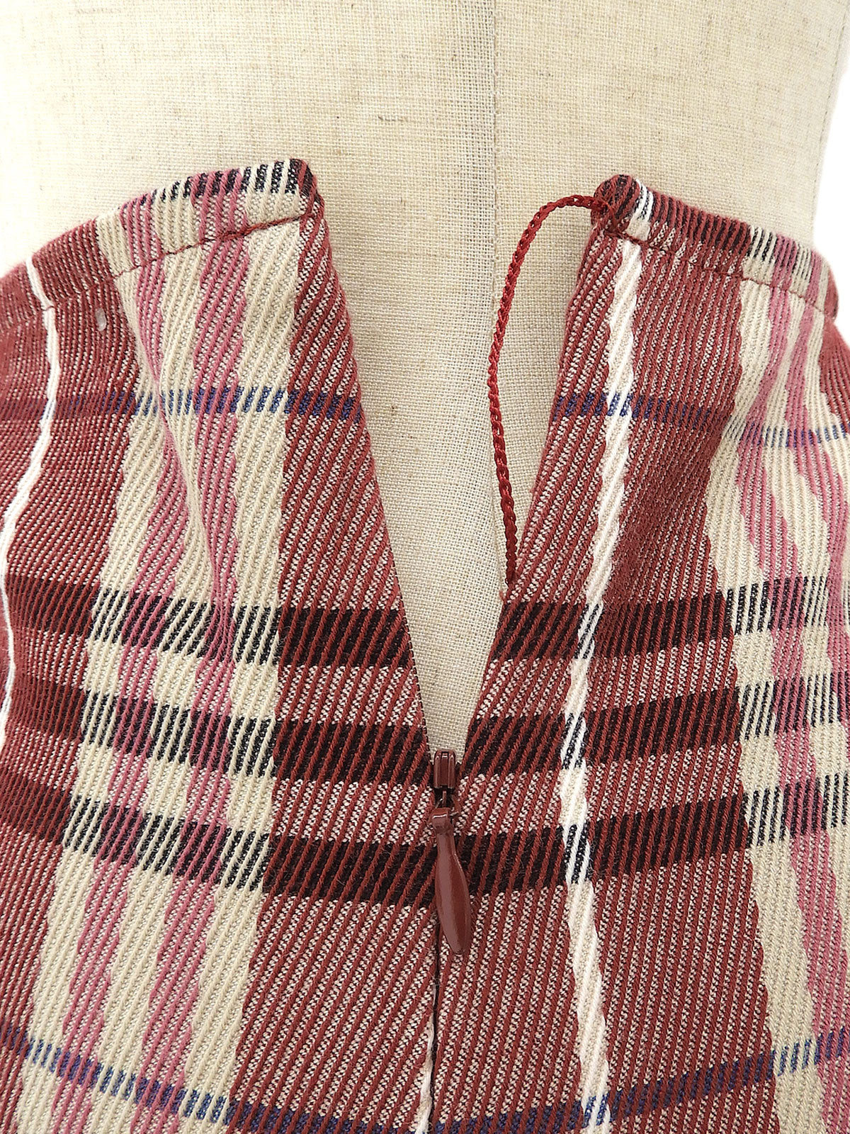 Checkered Mini Skirt #36 Red