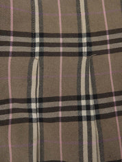 棕色/多色 Nova 格纹褶裥半身裙