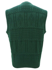 ロゴボタンニットベスト グリーン