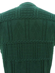 标志纽扣针织背心（绿色）