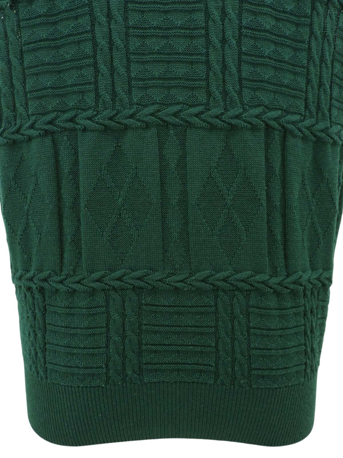 标志纽扣针织背心（绿色）