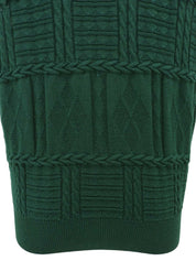 标志纽扣针织背心（绿色）