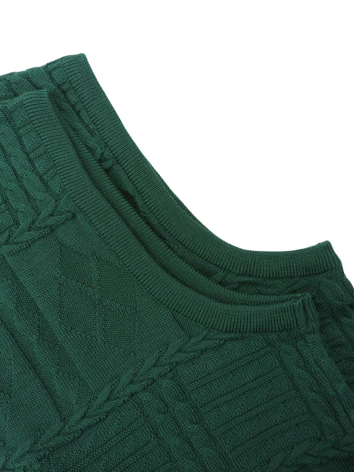 标志纽扣针织背心（绿色）