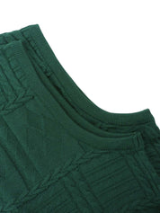 标志纽扣针织背心（绿色）