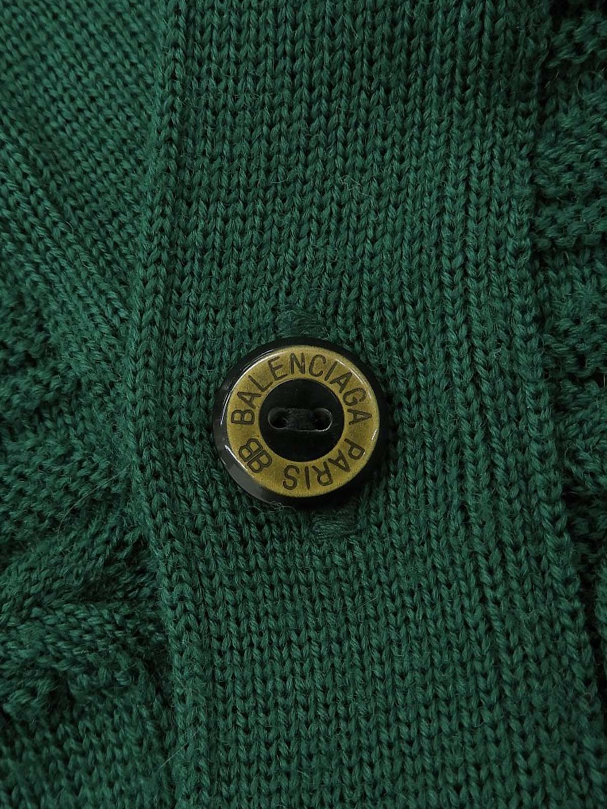 标志纽扣针织背心（绿色）