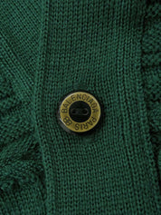 标志纽扣针织背心（绿色）