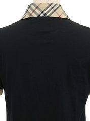 Nova Check Pattern Logo Embroidered Polo Shirt #2 Black