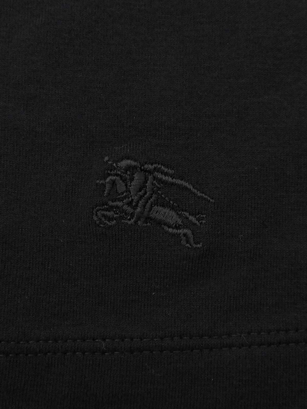 黑色 Nova 格纹图案刺绣 Logo Polo 衫