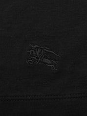 黑色 Nova 格纹图案刺绣 Logo Polo 衫