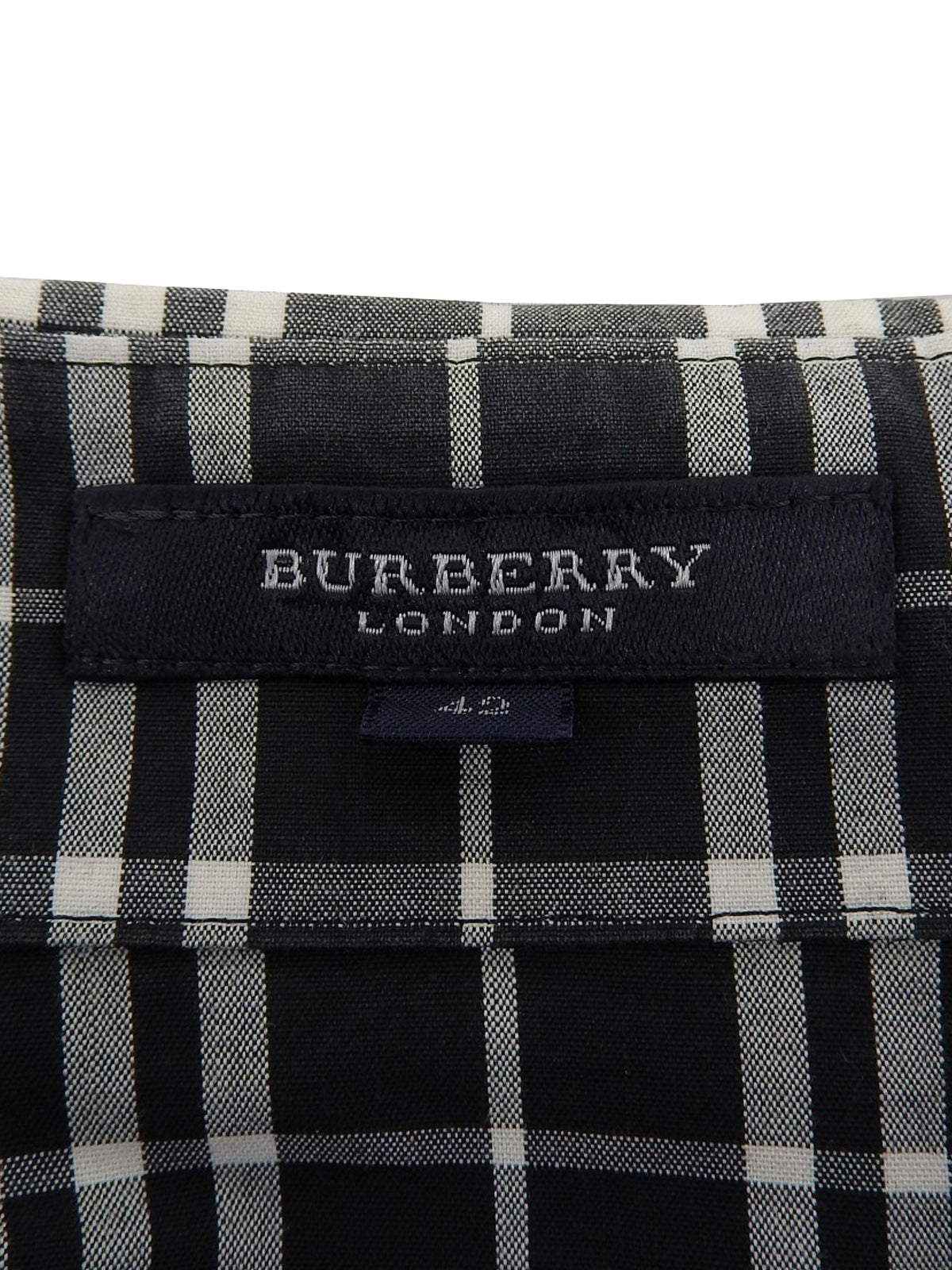 Nova Check Pattern Logo Embroidered Shirt Black/Gray