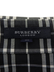 Nova Check Pattern Logo Embroidered Shirt Black/Gray