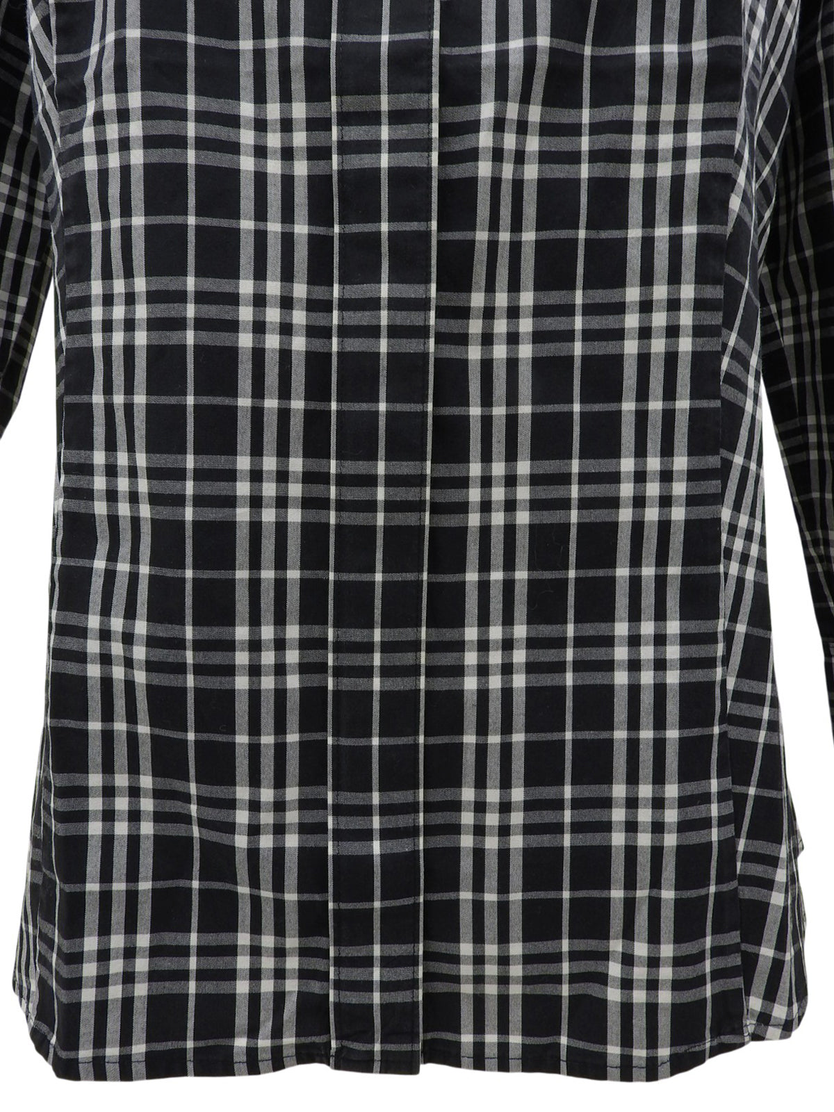 Nova Check Pattern Logo Embroidered Shirt Black/Gray