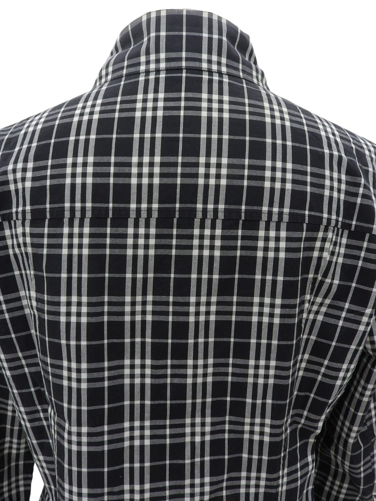 Nova Check Pattern Logo Embroidered Shirt Black/Gray