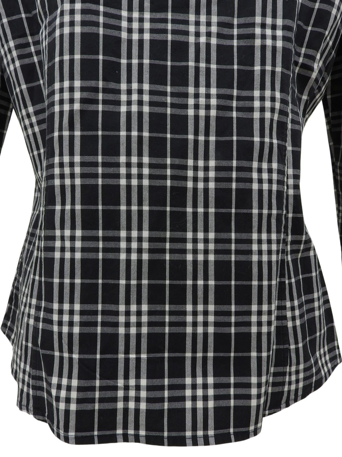 Nova Check Pattern Logo Embroidered Shirt Black/Gray