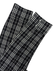 Nova Check Pattern Logo Embroidered Shirt Black/Gray