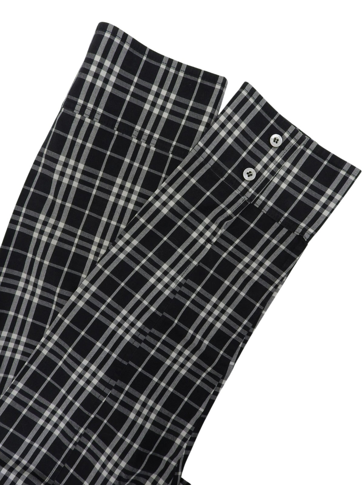 ノバチェックパターンロゴ刺繍シャツ ブラック/グレー