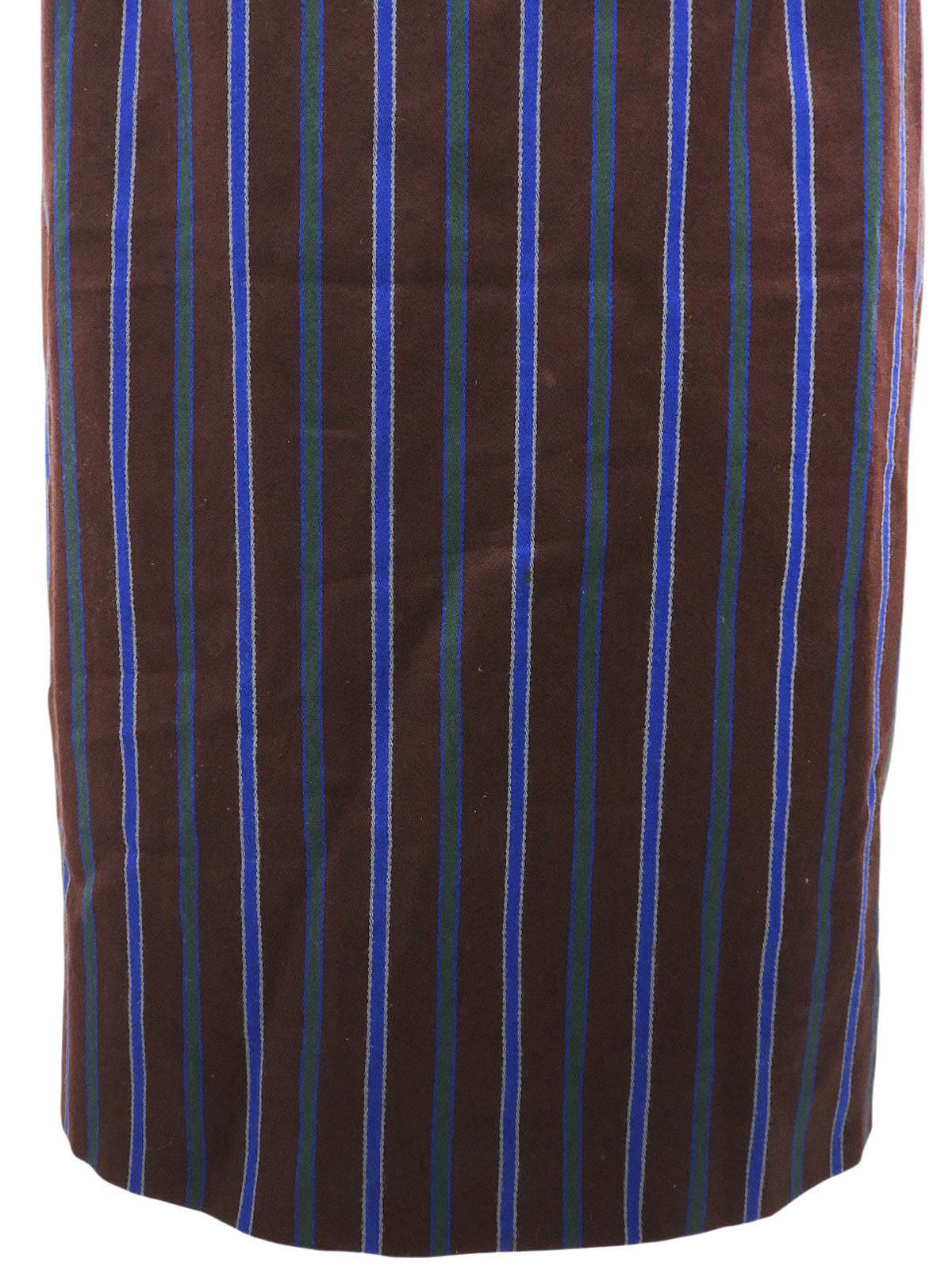 Striped pattern skirt in brown/blue