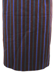 Striped pattern skirt in brown/blue