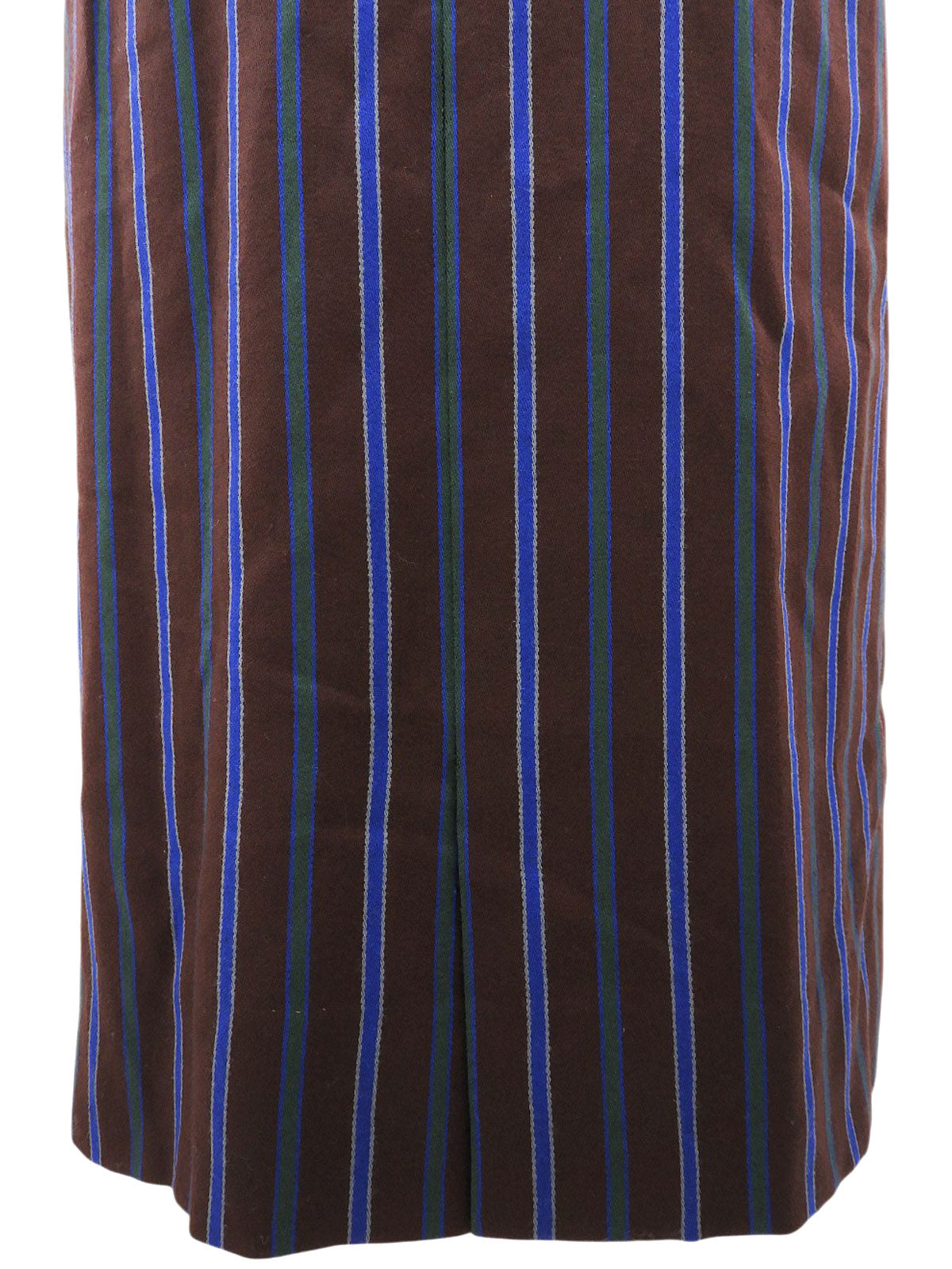 Striped pattern skirt in brown/blue