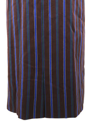 Striped pattern skirt in brown/blue
