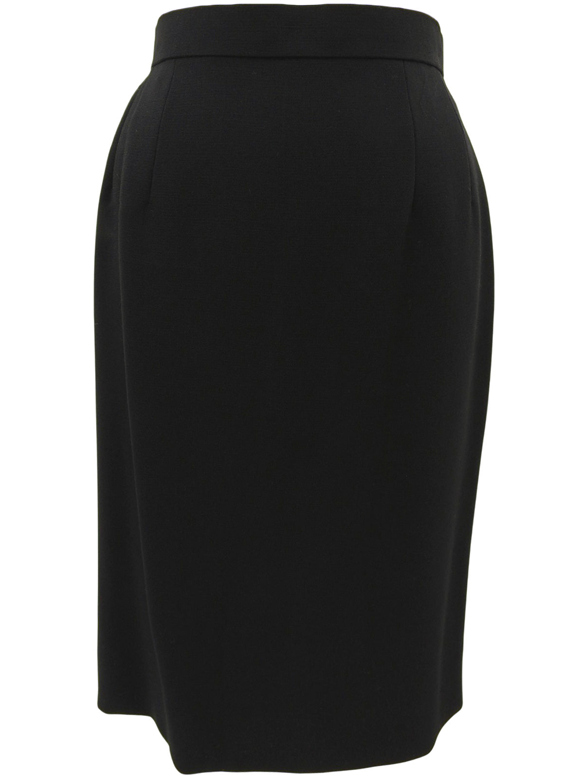 Double-breasted collarless set in black